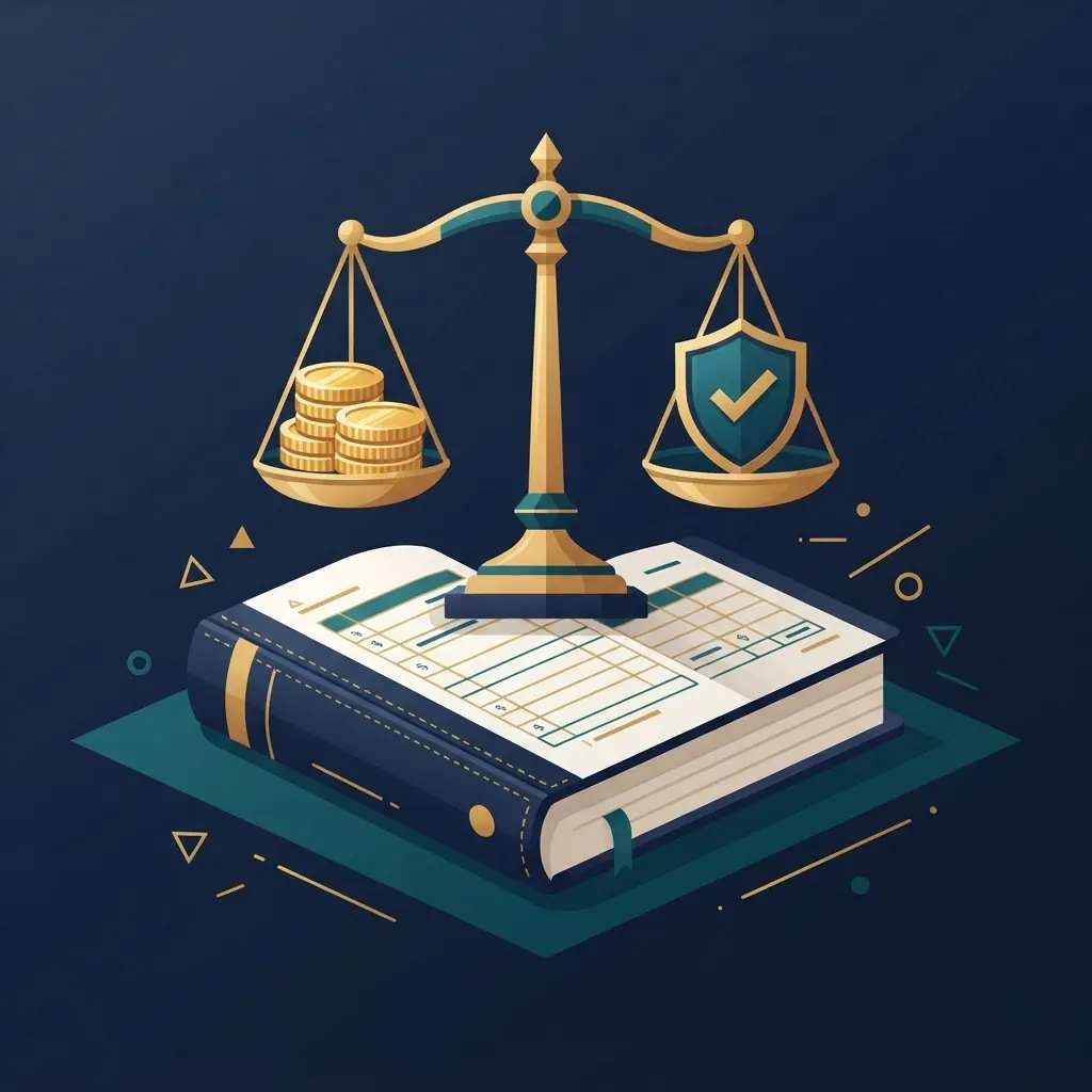Balanced ledger and golden scale — The Insurance Ledger